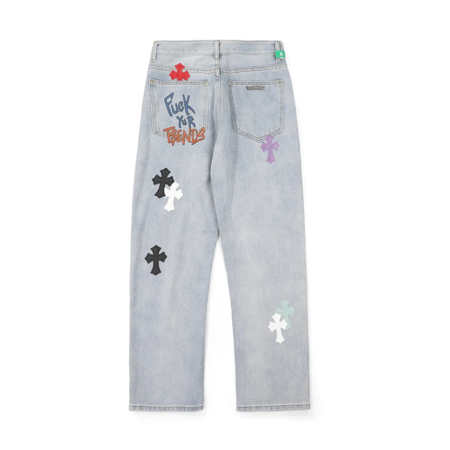 P250 Chrome Hearts | 25TX CH Chrome Hearts joint clown limited edition graffiti crocodile leather jeans. Very rare on the market. The 17 crosses on the entire pair of pants are made of three different materials (crocodile skin, lambskin, horse hair). The materials are all real materials. They are not comparable to ordinary styles. A great item to buy 🔥 Color: light blue Size: 28/30/32/34/36 Waist: 72/77/82/87/92 Sitting: 99/104/109/114/119 Pants length: 100/102/104/106/108